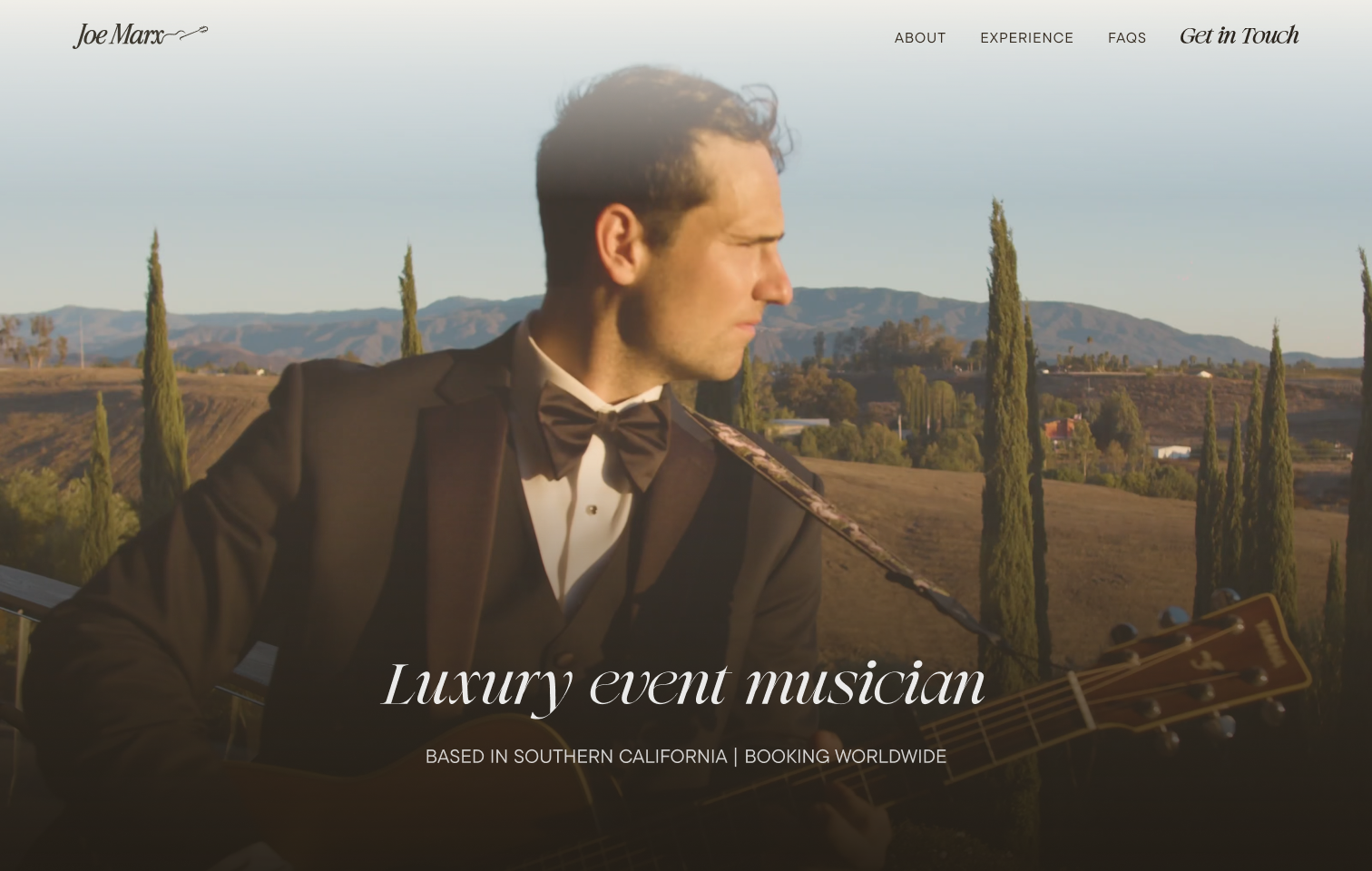 Joe Marx website hero
